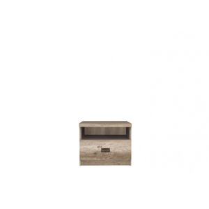 Nočný stolík Malcolm KOM1S - dub canyon monument / sivý wolfram / potlač