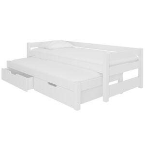 Detská posteľ s prístelkou Filis 90x200 cm - biela