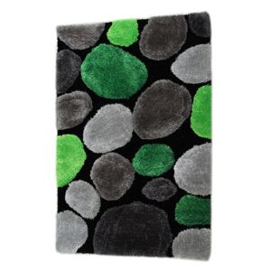 Koberec Pebble Typ 1 140x200 cm - zelená / sivá / čierna