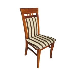 Jedálenská stolička Luna - drevo D3 / krémovohnedý vzor