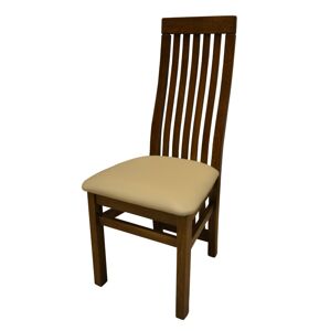 Jedálenská stolička Marzena - drevo D3 / svetlobéžová (S34)