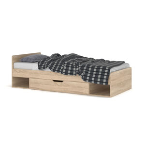 Jednolôžková posteľ s úložným priestorom Teyo 1S/90 - dub sonoma