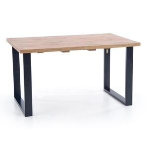 Rozkladací jedálenský stôl Venom 160/210 - dub wotan / čierna