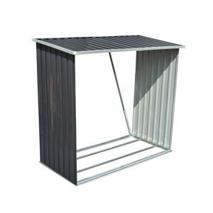 Prístrešok na drevo Woodstore 83x163x154 cm - sivá