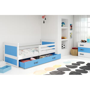 Detská posteľ s výsuvnou posteľou ERYK 190x80 cm Modrá Biela