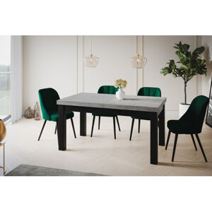 Jedálenský rozkladací stôl Classic 160x90 cm Sivá Čierna