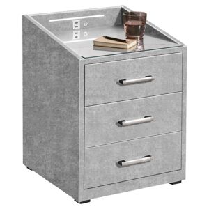 Nočný stolík MOON poťah ODIN LIGHT GREY,v. 61cm