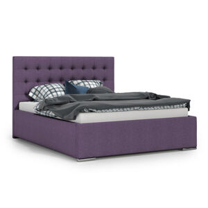 Čalouněná postel RIVA 160x200 cm Fialová