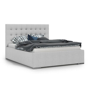 Čalouněná postel PRIMO 140x200 cm Světle šedá
