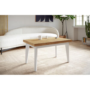 Jedálenský rozkladací škandinávsky stôl 200x100 cm Dub lancelot Biela