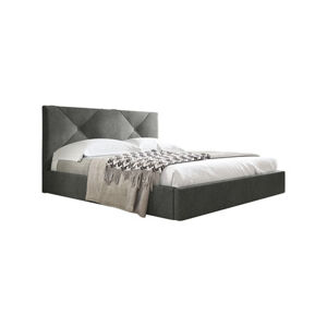 Čalúnená posteľ KARINO rozmer 140x200 cm Tmavosivá