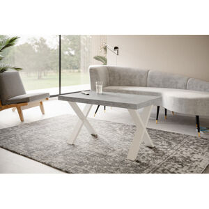 Konferečný stolík LOFT X 120x70 cm Biela Sivá