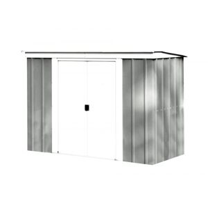 Kovový záhradný domček 254 x 119 cm Dekorhome Sivá